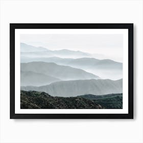 Foggy Hills Art Print