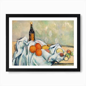 Bottle And Fruits, Paul Cézanne Art Print