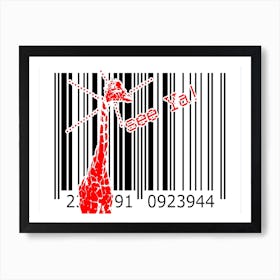 Funny Barcode Animals Art Illustration In Painting Style 113 Poster