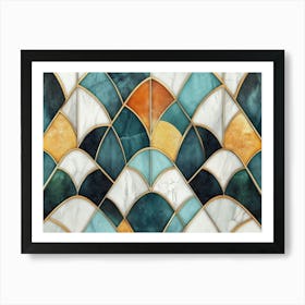 3d Abstract Geometric 1 Art Print