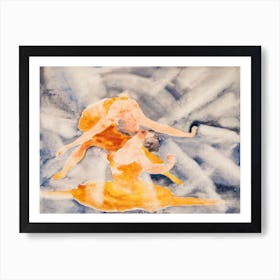Two Women Acrobats, Charles Demuth Art Print