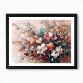 Bouquet Of Flowers - Oil Painting Art Print
