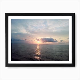 Sunset Over The Ocean 3 Art Print