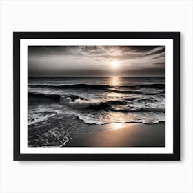 Sunset At The Beach 526 Art Print