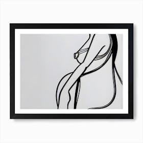 Drawing Of A Woman Art Print