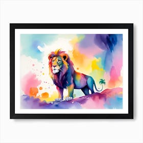 Lion Painting 34 Art Print