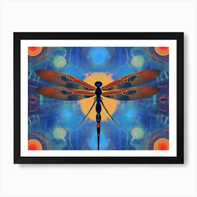 Dragonfly Geometric Wandering Gilder 2 Art Print