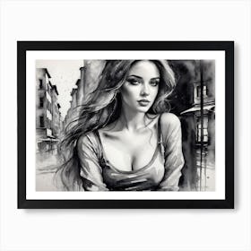 Black And White Painting Art Print