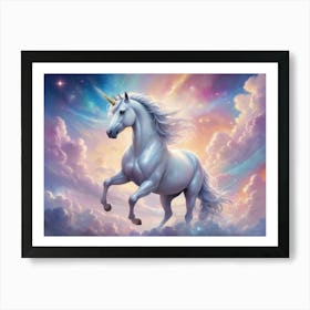 Unicorn In The Sky 12 Art Print