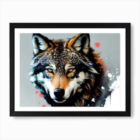 Wolf Painting 37 Art Print