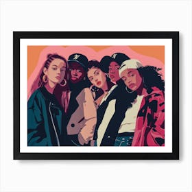 Group Of Girls Art Print