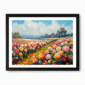 Field Of Roses Art Print