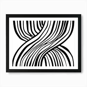 Abstract Wavy Lines 3 Art Print