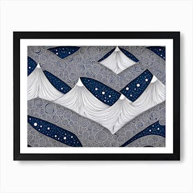 Mountains art deco Art Print