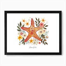 Little Floral Starfish Poster Art Print