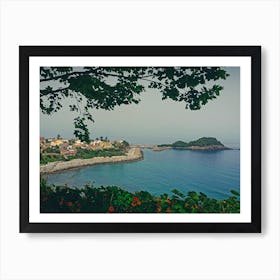 View From A Hill Overlooking The Sea Art Print