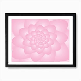 Pastel Colors Flower Pattern Set Red Art Print