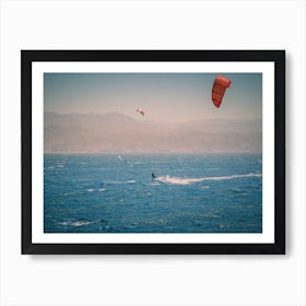 Windsurfers Sailing In The Red Sea 4 Art Print