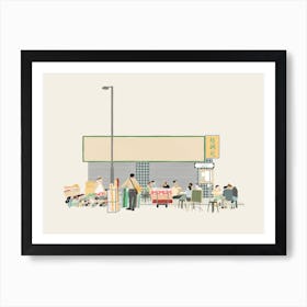 Hong Kong Street Scene Art Print