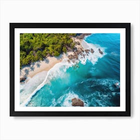 Aerial View Of A Tropical Beach 1 Art Print