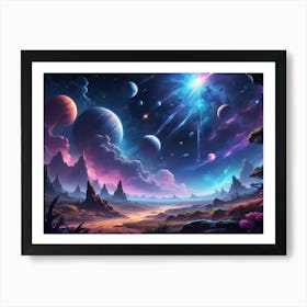 Space Landscape Art Print