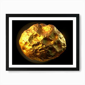 Giant Gold Nugget Art Print