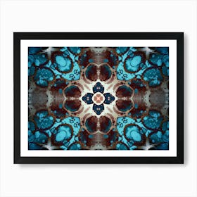 Abstraction Blue Star Art Print