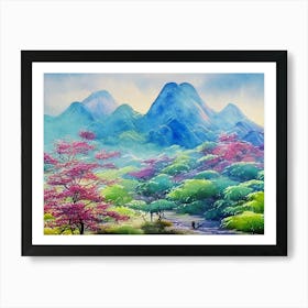 Springtime In The Mountains  Art Print