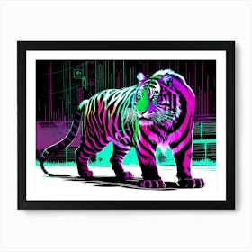 Neon Tiger 2 Art Print