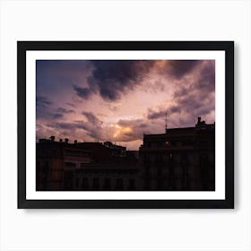 Barcelona Sunset Art Print