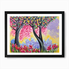 Two Trees In Bloom Art Print