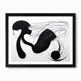 Black And White Drawing Art Print