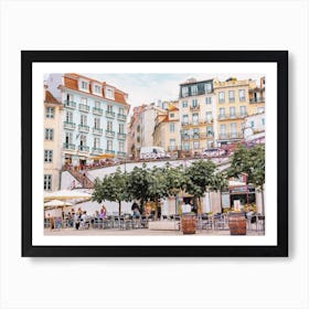 Lisbon City Center Art Print