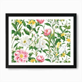 An Enchanting Illustration Of A Season Blooming In Spring Where The Botanical Garden Teems With Dec 2 1 Art Print