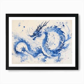 Blue Dragon Art Print