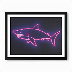 Neon Pink Largetooth Cookiecutter Shark 1 Art Print