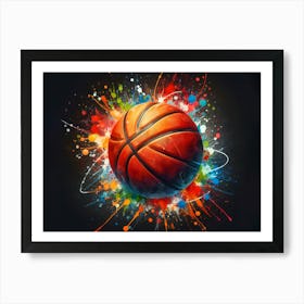 Basketball Ball 1 Art Print