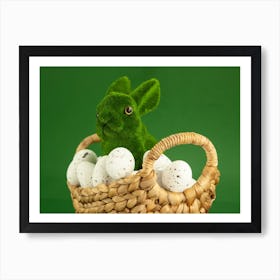 Easter Bunny In Basket 1 Art Print