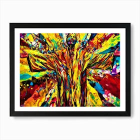 Abstract Jesus - Abstract Form Art Print