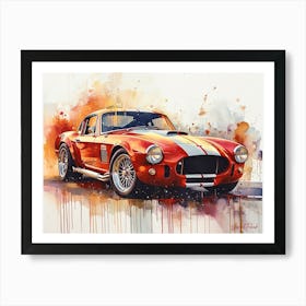 Vintage 1965 Shelby Cobra Car Art Print