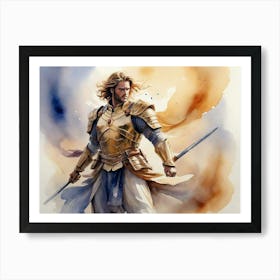 Warrior In Armor 1 Art Print