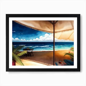 Beach Scene Art Print