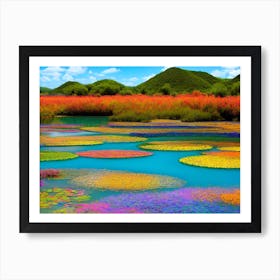 Colorful Lily Pond Art Print