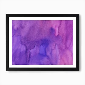 Purple Watercolor Painting Art Print