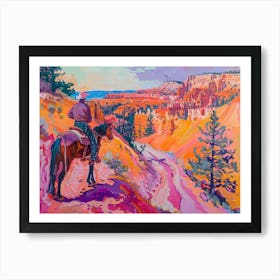 Cowboy Painting Bryce Canyon Utah Art Print