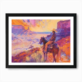 Cowboy Painting Zion National Park Utah 3 Art Print