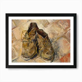 Shoes, By Vincent Van Gogh, 1888, Dutch Post Impressionist, Oil On Canvas Art Print