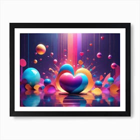 Colorful Heart Creative 6 Art Print