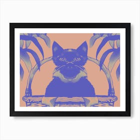 Cats Meow Pastel Peach 1 Art Print