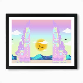 Bali temple Vector art Art Print